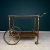 Mid-Century wood bar cart trolley, Italy, 1970s