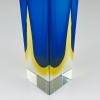 Sommerso blue Murano glass vase, style Flavio Poli, Italy 1970s