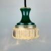 Mid-century green pendant lamp Italy 1970s