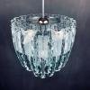 Mid-century art glass chandelier Zero quattro for Fontana Arte Italy 1960s