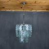 Mid-century art glass chandelier Zero quattro for Fontana Arte Italy 1960s