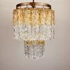 Murano glass chandelier Tronchi by Venini Italy 1960s