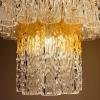 Murano glass chandelier Tronchi by Venini Italy 1960s