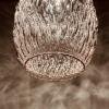 Murano glass pendant lamp Italy 1970s Murano chandelier Mid-century light tinted glass