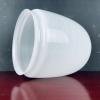 Mid-century white glass ceiling lamp Italy 1970s