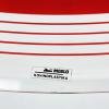 Mid-century red plastic pendant lamp Albatros Meblo Yugoslavia 1970s Space age atomic