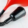 Mid-century red plastic pendant lamp Albatros Meblo Yugoslavia 1970s Space age atomic
