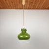 Mid-century green glass pendant lamp Yugoslavia 1970s Retro ceiling light