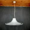 Murano glass white pendant lamp Italy 1970s Mid-century lighting XL ceiling lamp