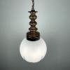 Mid-century blue murano pendant lamp Mazzega Italy 1970s