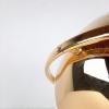 Retro swirl murano glass pendant lamp Italy 80s Mid-century light White Gold