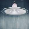 Mid-century pink Murano glass pendant lamp by VeLuce Italy 1970s