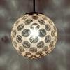 Mid-century sphere ball pendant lamp Italy 1960s Sputnik space age atomic
