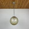 Mid-century sphere ball pendant lamp Italy 1960s Sputnik space age atomic