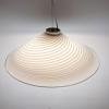 Retro swirl murano glass pendant lamp Italy 1970s Mid-century light