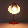 Mid-century desk lamp Yugoslavia '80s Red metal Retro table lamp Goose