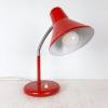 Mid-century desk lamp Yugoslavia '80s Red metal Retro table lamp Goose