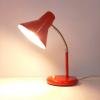 Mid-century desk lamp Yugoslavia '80s Red metal Retro table lamp Goose