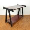 Mid-century tv or radio console table Yugoslavia 1970 mid-century desk red Black table Retro furniture