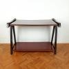 Mid-century tv or radio console table Yugoslavia 1970 mid-century desk red Black table Retro furniture
