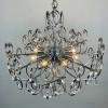 Mid-century metal crystal chandelier Italy 1970s Sciolari style