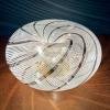 Mid-century swirl murano glass ceiling or wall lamp Italy 1970s
