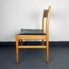 Mid-century office desk chair Italy 1970s Black dining chair