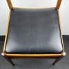 Mid-century office desk chair Italy 1970s Black dining chair