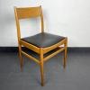 Mid-century office desk chair Italy 1970s Black dining chair