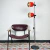 Retro red floor lamp Austria 1990s Mid-century lighting Space age