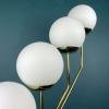 Mid-century white gold floor lamp Germany 1960s Space Age Sputnik