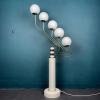 Mid-century white gold floor lamp Germany 1960s Space Age Sputnik