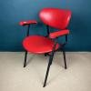 Mid-century red desk office chair Italy 1960s MCM italian modern