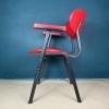 Mid-century red desk office chair Italy 1960s MCM italian modern