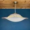 Murano pendant lamp woman's wide-brim-hat Italy 1970s Mid-century italian lighting