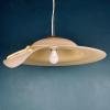 Murano pendant lamp woman's wide-brim-hat Italy 1970s Mid-century italian lighting