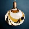 Large murano glass pendant lamp Italy 1960s Mid-century modern Retro lighting