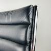 Mid-century swivel black desk chair Italy 1970s Modernist Italian Loft Office
