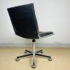 Mid-century swivel black desk chair Italy 1970s Modernist Italian Loft Office