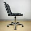 Mid-century swivel black desk chair Italy 1970s Modernist Italian Loft Office