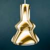 Mid-century brown opaline murano glass pendant lamp Italy 1950s
