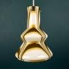 Mid-century brown opaline murano glass pendant lamp Italy 1950s
