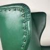 Armchair of Paolo Buffa Italy 1950s Green leather design chair