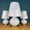 Large Murano Vetri swirl mushroom table lamp Italy 1970s