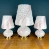 Pair of murano table lamps Mushroom Italy 1970s Italian Modern