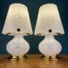 Pair of murano table lamps Mushroom Italy 1970s Italian Modern