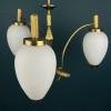 Mid-century brass pendant lamp Italy 1950s Art Deco