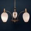 Mid-century brass pendant lamp Italy 1950s Art Deco