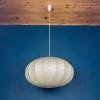Mid-century large cocoon pendant lamp Italy 1960s