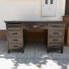 Old pine wood teacher table